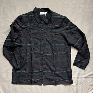 Koret 100% Silk Embroidered Blouse M/L | Vintage Artwear